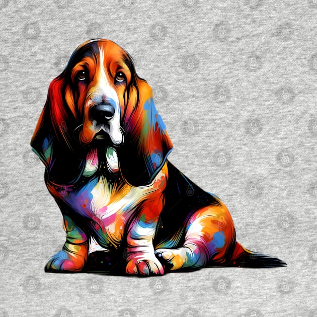 Vibrant Basset Fauve de Bretagne in Splash Art by ArtRUs